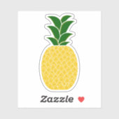 Elegant gele ananas sticker (Vel)