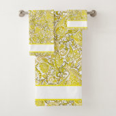Elegant gele paisley bad handdoek (Insitu)