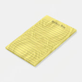 Elegant Gele Schaduwen en Zwemelen Aangepast Post-it® Notes (Schuin)