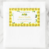 Elegant gele witte etiketten van Rozen die bloeien (Tas)