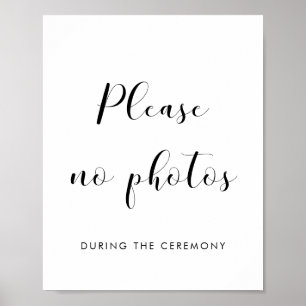 Elegant Gelieve geen foto's trouwbord te tekenen Poster