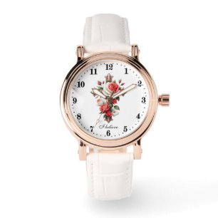 Elegant geloof ik Cross Religious Horloge
