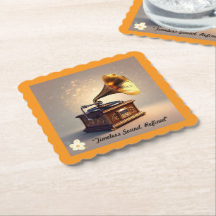 Elegant  geluid kartonnen onderzetters