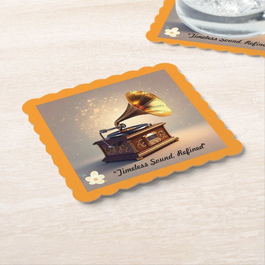 Elegant geluid kartonnen onderzetters (Gebogen)