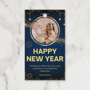 Elegant Gelukkig Nieuwjaar 2025 Gift Label