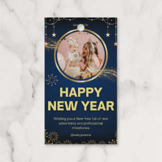 Elegant Gelukkig Nieuwjaar 2025 Gift Label