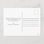 Elegant Gelukkig Nieuwjaar Script Foto Zwangerscha Feestdagenkaart (Achterkant)