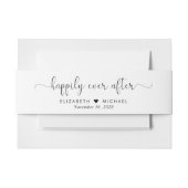 Elegant gelukkig ooit na bruiloft uitnodigingen wikkel (Voorkant Voorbeeld)