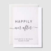 Elegant gelukkig ooit na bruiloft vellum uitnodigingen (Offset)