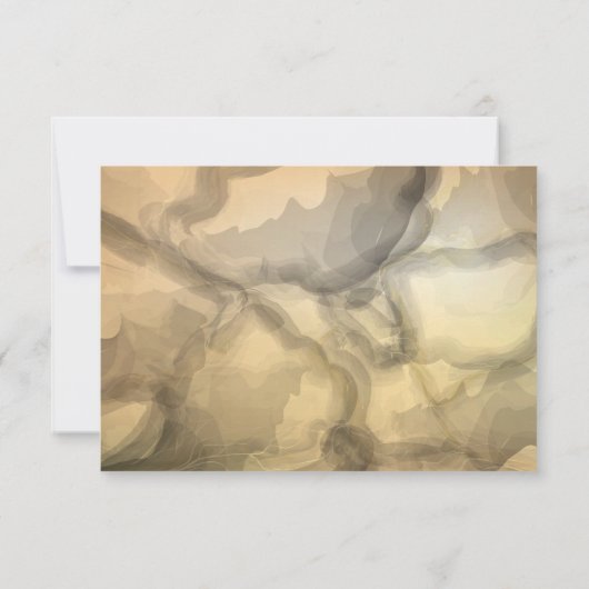 Elegant gemarmerd goud en zwart RSVP kaartje (Achterkant)