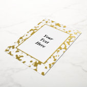 Elegant gemarmerde goudolie blanco uitnodiging Kaa (Gedraaid)