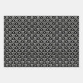 Elegant gemengd zwart-wit damast inpakpapier vel (Voorkant 3)