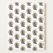 Elegant Gemini Zodiac Cat White Planner Notebook (Dos)
