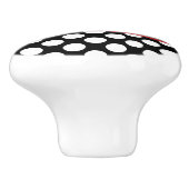 Elegant genaamd Black Polka Dot Design Drawer Knob Keramische Knop (Zijkant)