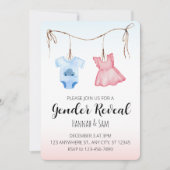 Elegant Gender Reopenbaart partijuitnodiging Kaart (Voorkant)