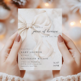 Elegant genderneutraal cloud Baby shower Kaart