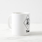 Elegant Geometric Initial Monogram D Koffiemok (Voorkant links)