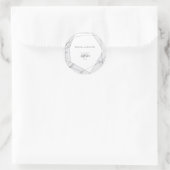 Elegant Geometric Marble Wedding Ronde Sticker (Tas)