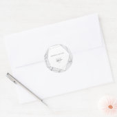 Elegant Geometric Marble Wedding Ronde Sticker (Envelop)
