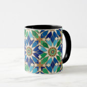 Elegant Geometric Mosaic Design Coffee Cup Mok (Voorkant rechts)