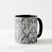 Elegant Geometric Pattern Coffee Mug (Devant droit)