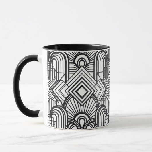 Elegant Geometric Pattern Coffee Mug Mok (Links)