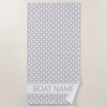 Elegant Geometric Pattern Custom Boat Name