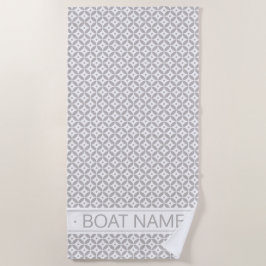 Elegant Geometric Pattern Custom Boat Name Strandlaken