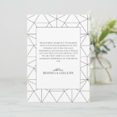Elegant Geometric Pattern Weddenschap Hartelijk da Bedankkaart (Staand voorkant)