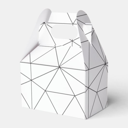Elegant Geometric Pattern Wedding Bedankdoosjes (Achterkant)