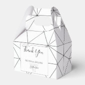 Elegant Geometric Pattern Wedding Bedankdoosjes (Voorkant Zijde)