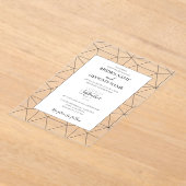 Elegant Geometric Pattern Wedding Invitations Acryl Uitnodigingen (Laagn)