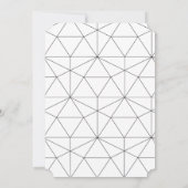 Elegant Geometric Pattern Wedding Invitations Kaart (Achterkant)