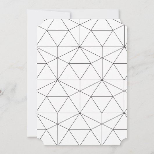 Elegant Geometric Pattern Wedding Invitations Kaart (Achterkant)