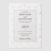 Elegant Geometric Pattern Wedding Invitations Vellum Uitnodigingen (Voorkant)