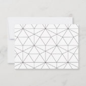 Elegant Geometric Pattern Wedding RSVP-kaarten RSVP Kaartje (Achterkant)