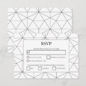 Elegant Geometric Pattern Wedding RSVP-kaarten RSVP Kaartje (Voorkant / Achterkant)