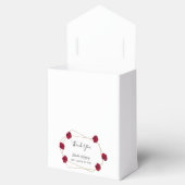 Elegant Geometric Red Rose Wedding Bedankdoosjes (Geopend)