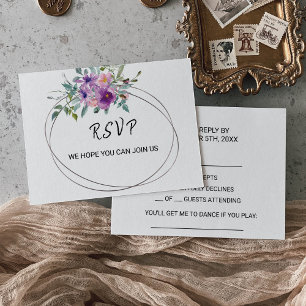 Elegant Geometrisch Bloemen Song Aanvraag RSVP