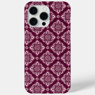 Elegant geometrisch bloemmotief iPhone 15 pro max hoesje