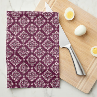 Elegant geometrisch bloemmotief theedoek