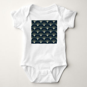 Elegant geometrisch: Blue Art Deco. Romper
