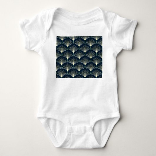 Elegant geometrisch: Blue Art Deco. Romper (Voorkant)