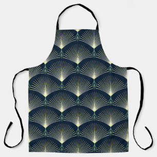 Elegant geometrisch: Blue Art Deco. Schort