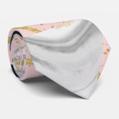 Elegant geometrisch en confetti golden design stropdas (Opgerold)