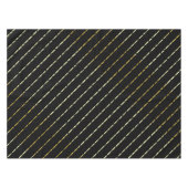Elegant geometrisch goud patroon op zwart tafelkleed (Voorkant (Horizontaal))