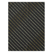 Elegant geometrisch goud patroon op zwart tafelkleed (Voorkant)