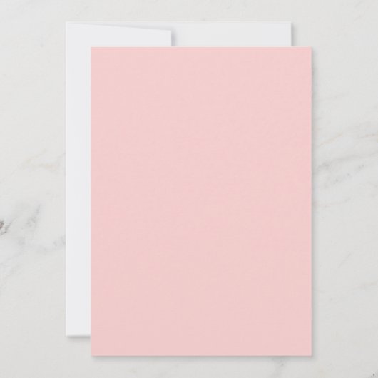 elegant geometrisch lijst blush roze florale bruil kaart (Achterkant)