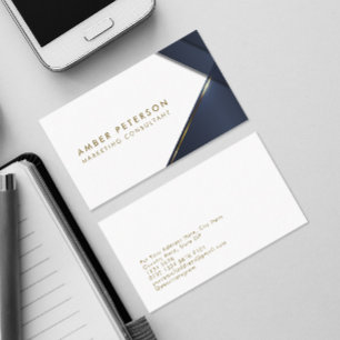 Elegant geometrisch   Moderne Gold Line Profession Visitekaartje