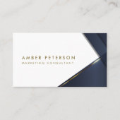 Elegant geometrisch | Moderne Gold Line Profession Visitekaartje (Voorkant)